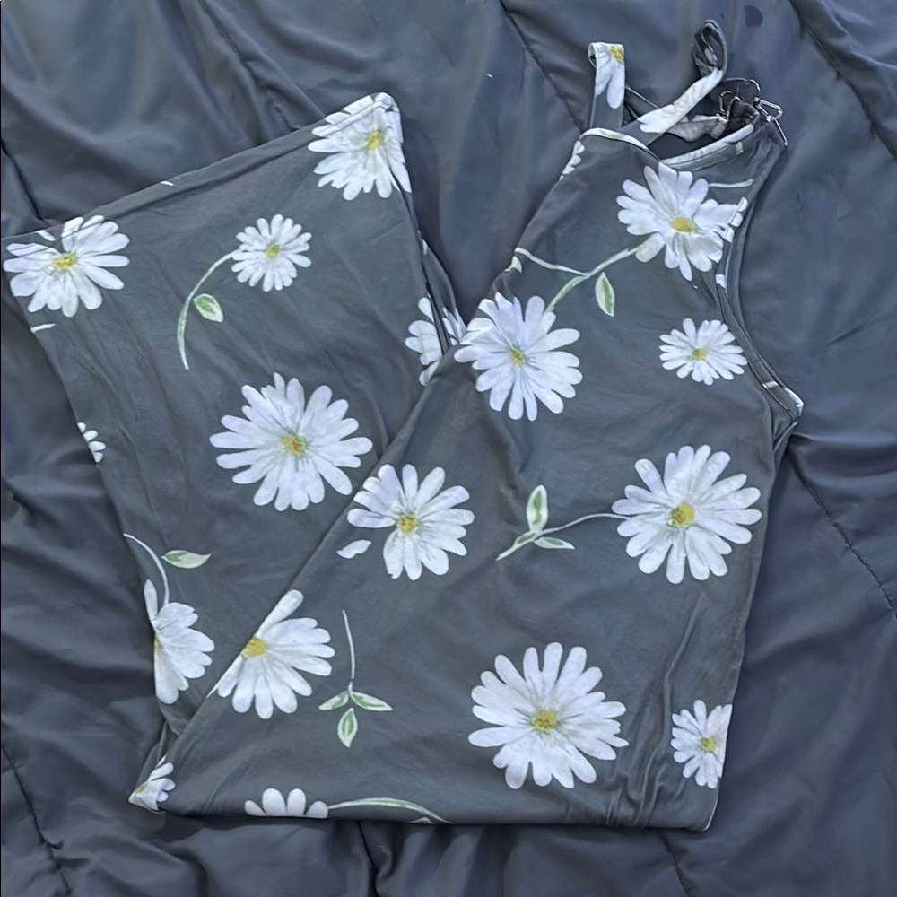 Floral Gray Jumpsuit